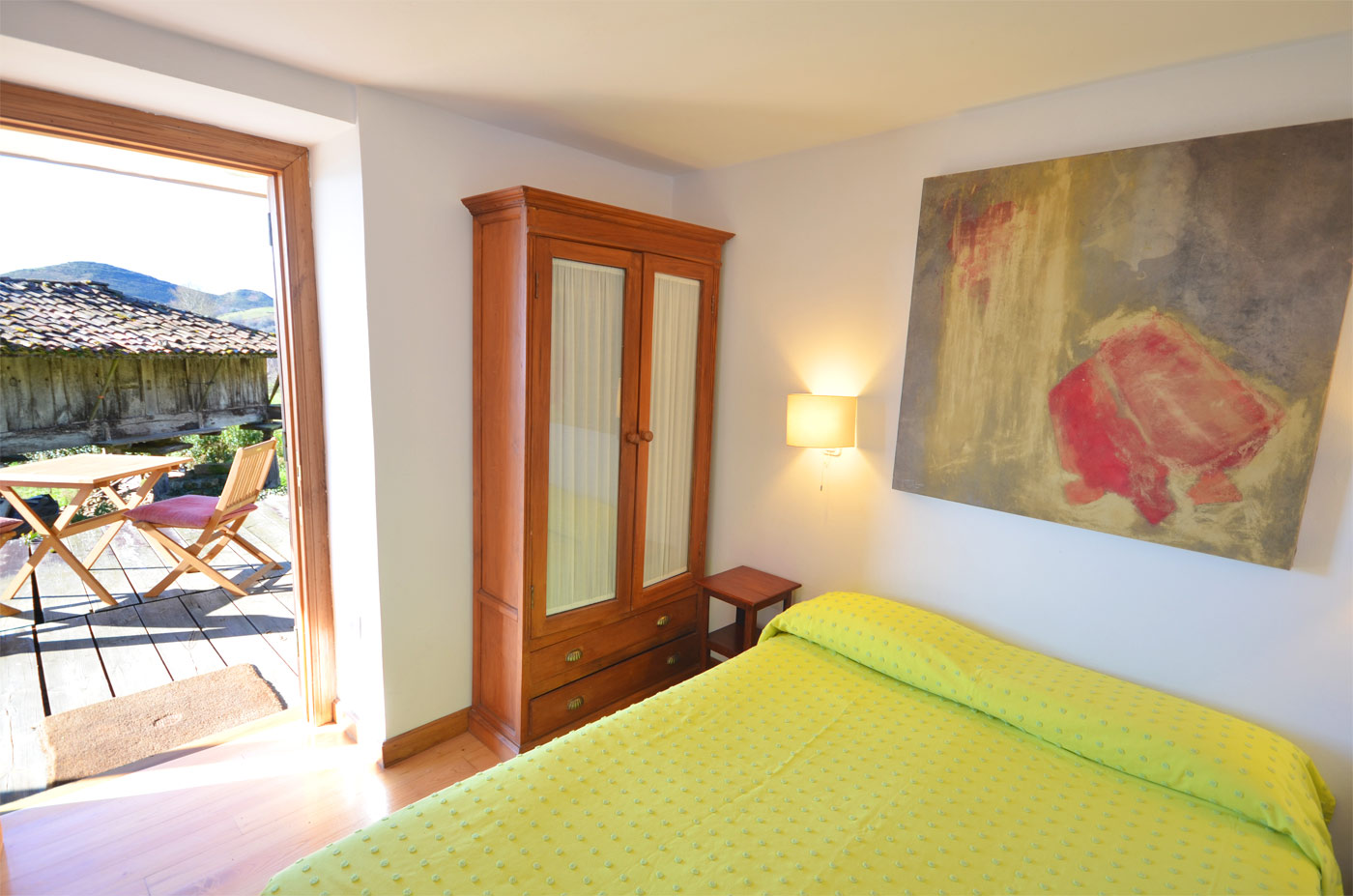 Door opening from bedroom to terrace