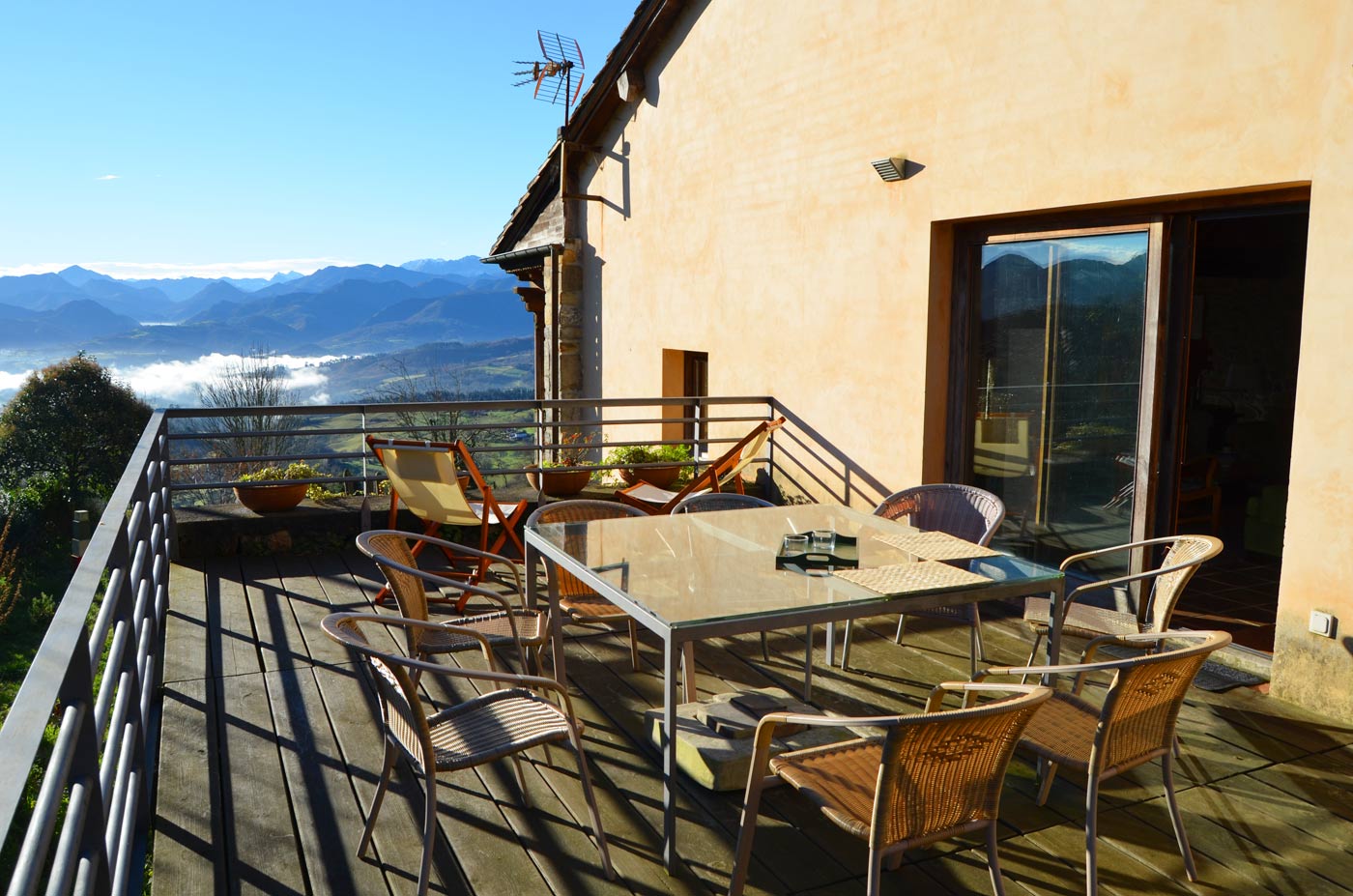 Large furnished terrace for outdoor meals