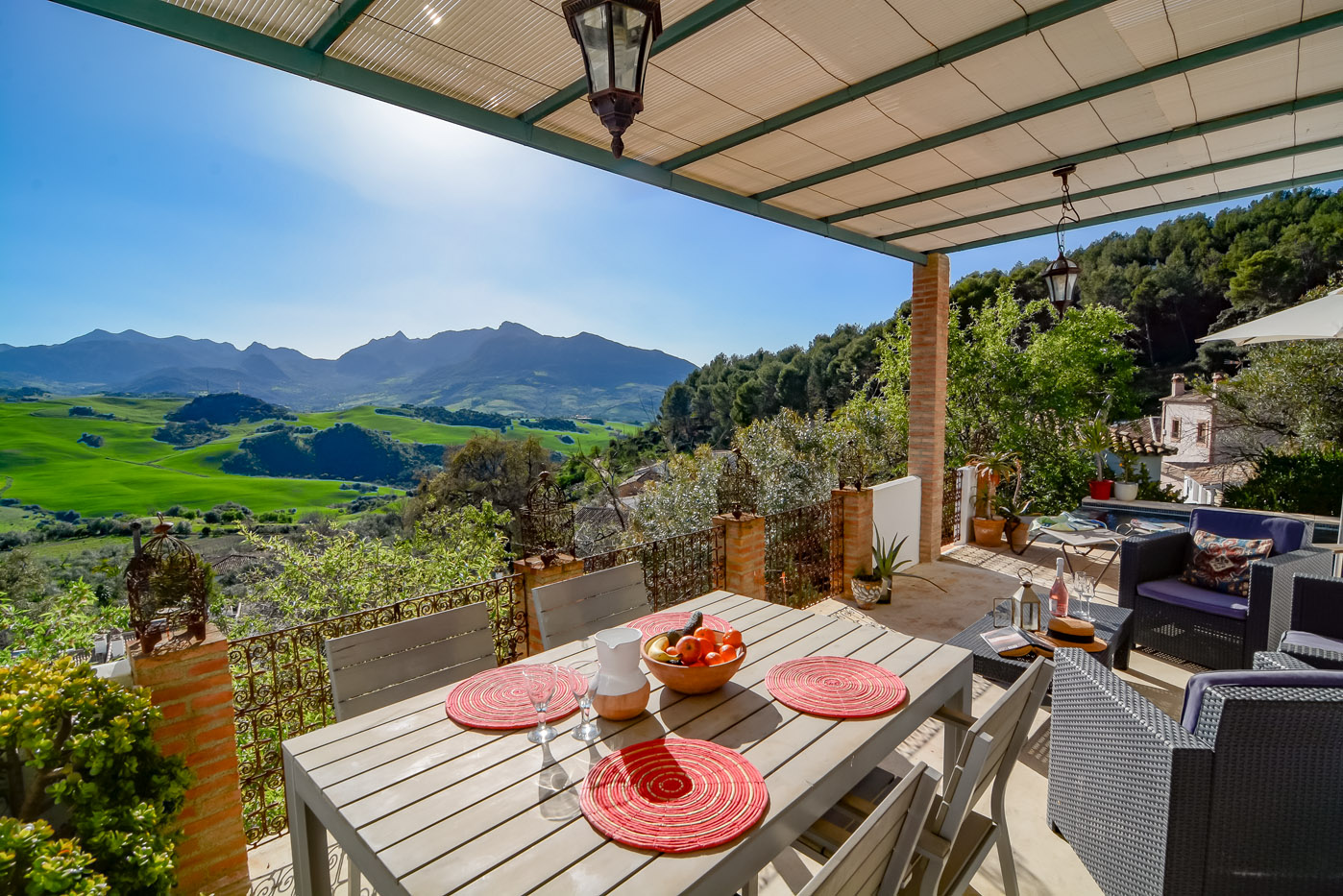 Terrace view at your holiday home in Ronda mountains