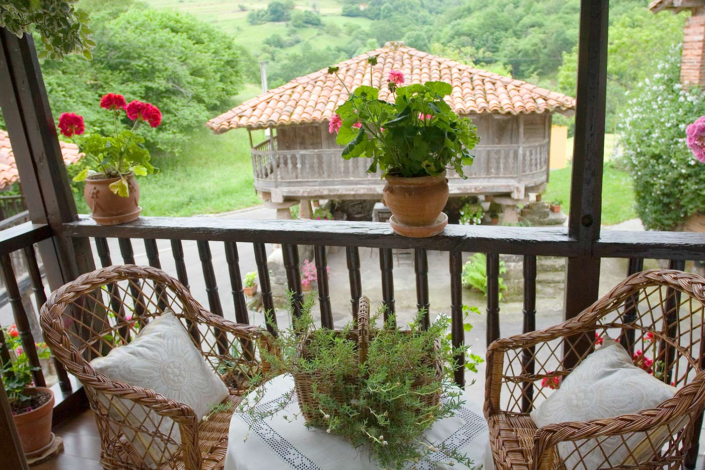We loved the colourful balcony