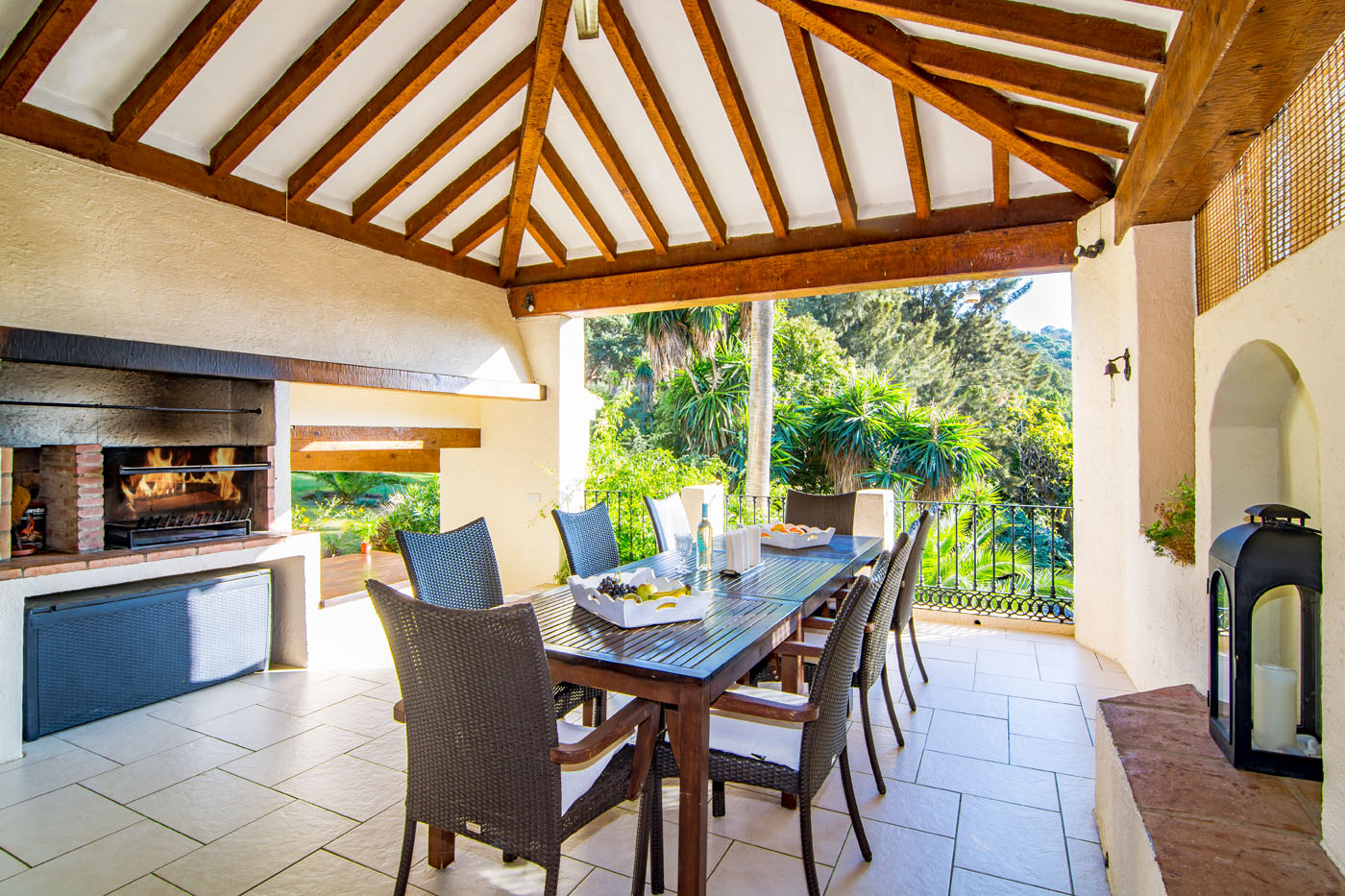 Covered terrace on main house