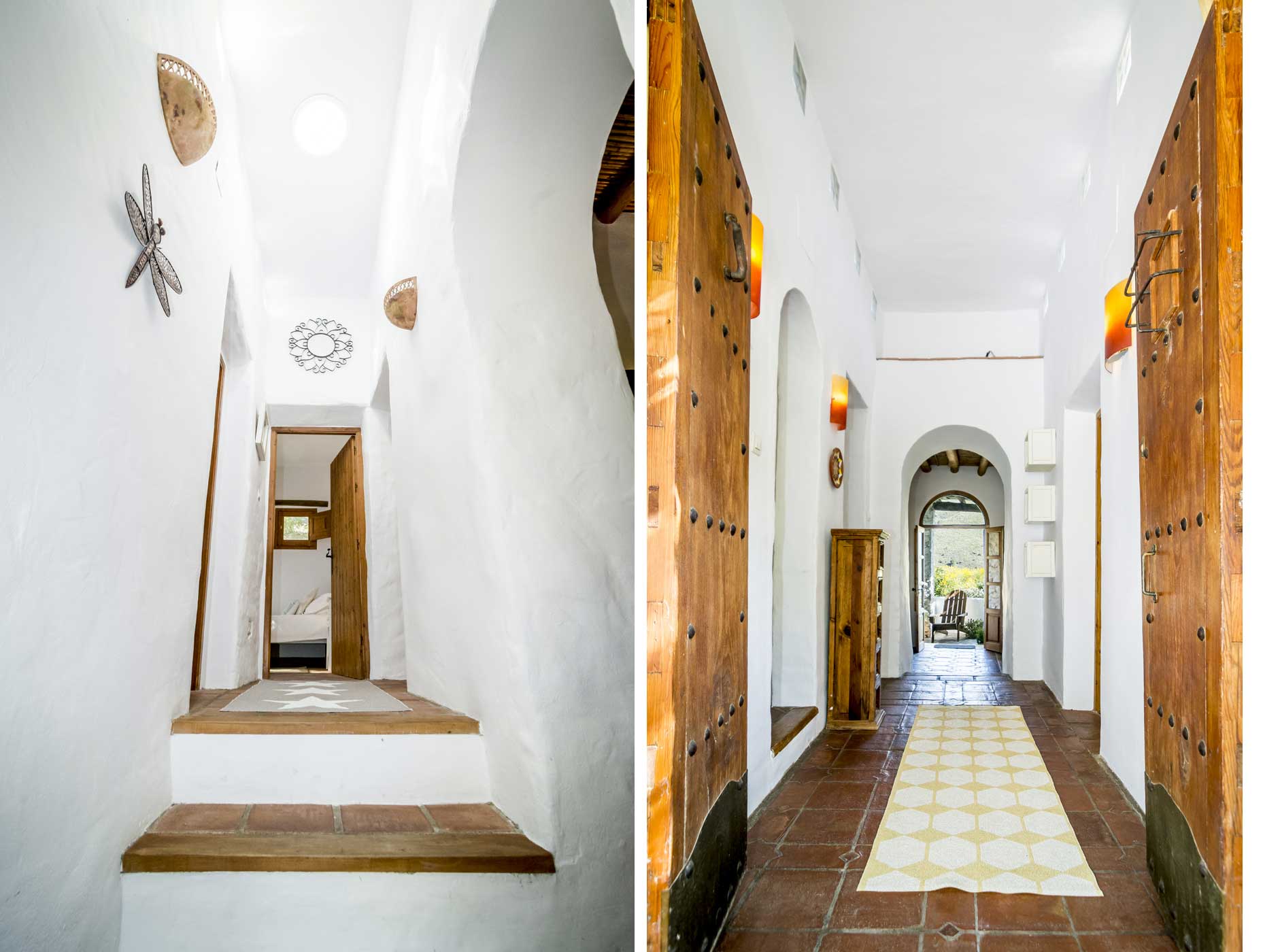 La casa está principalmente en una planta con escalones ocasionales