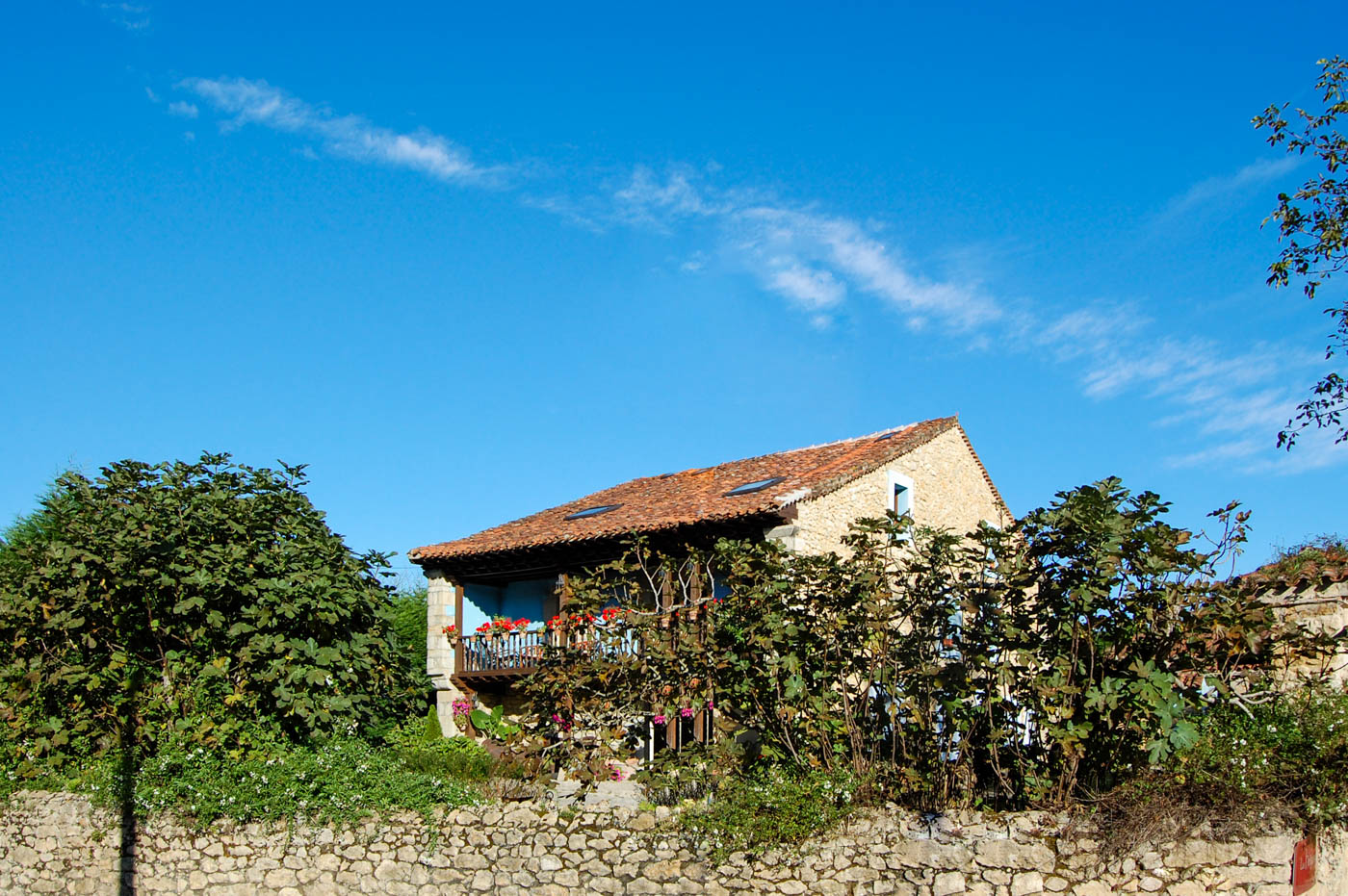 La casa con su jardín cerrado