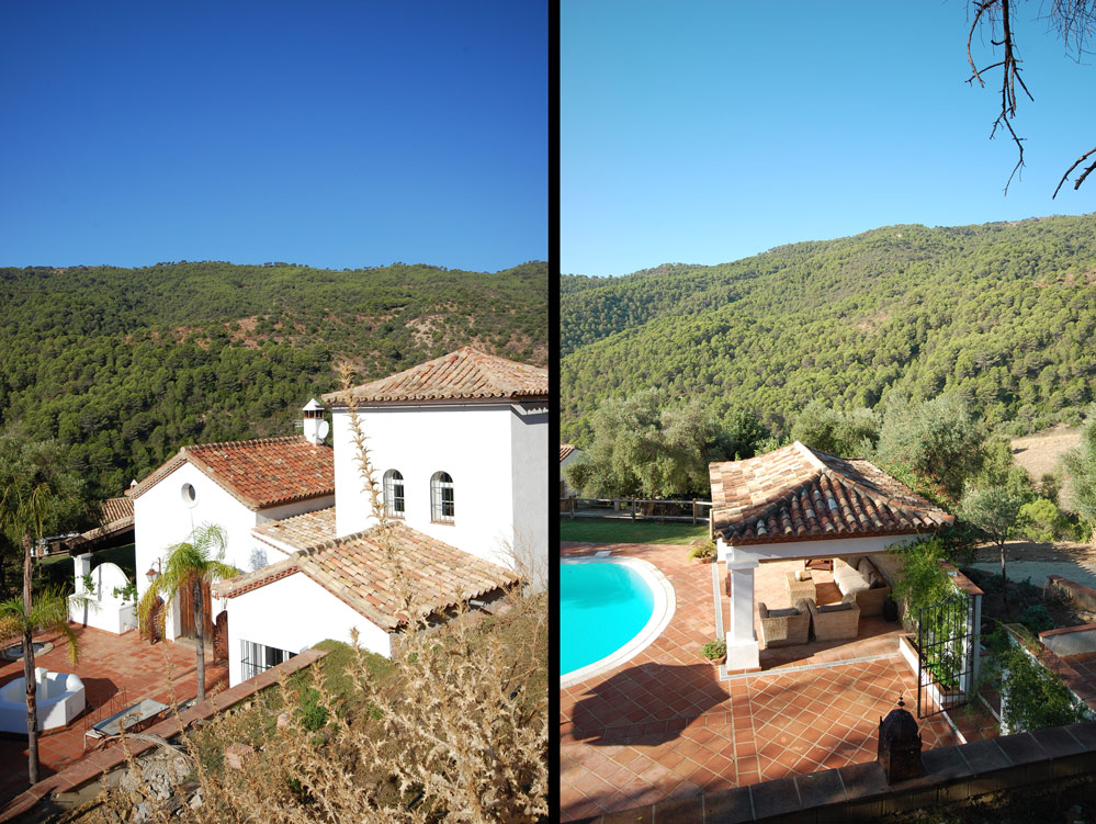 Front and back of the property seen from above