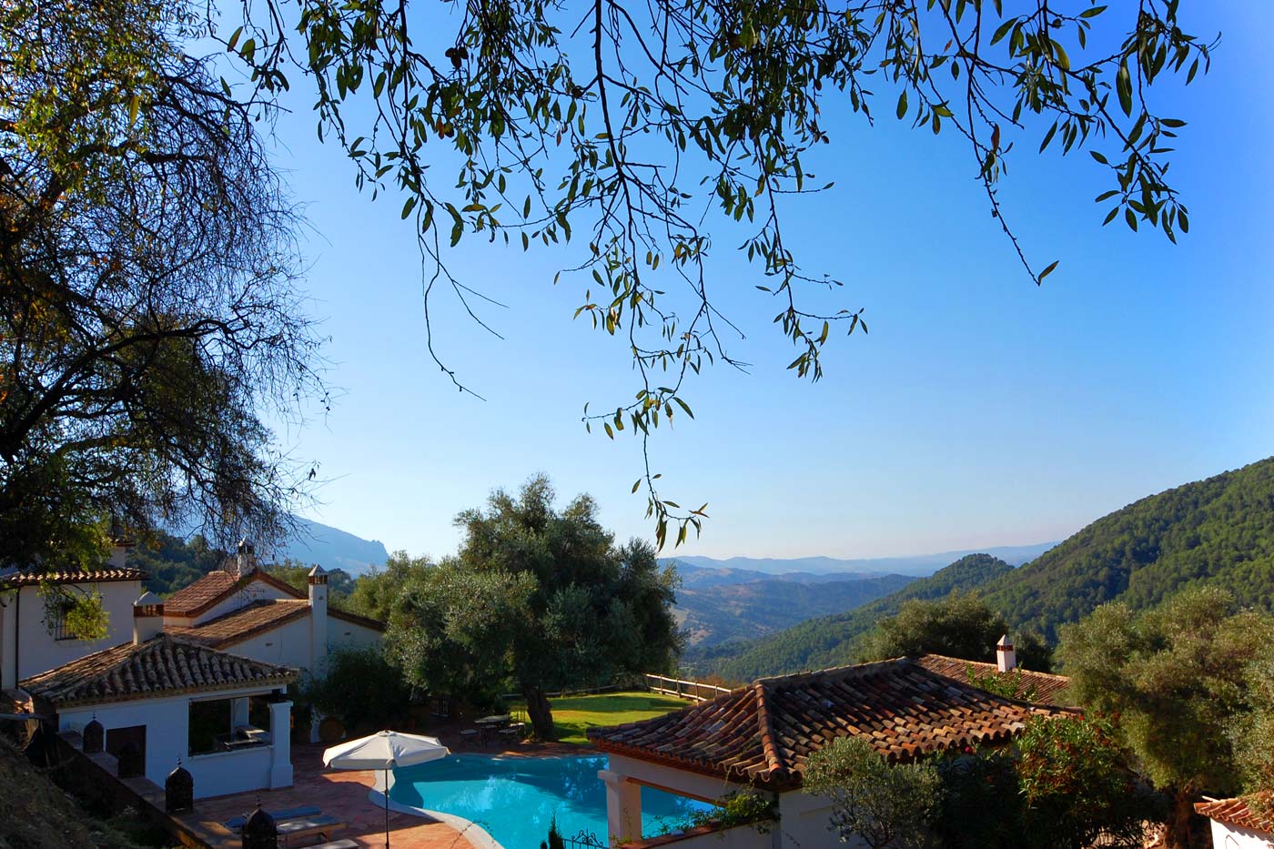 The villa seen from above
