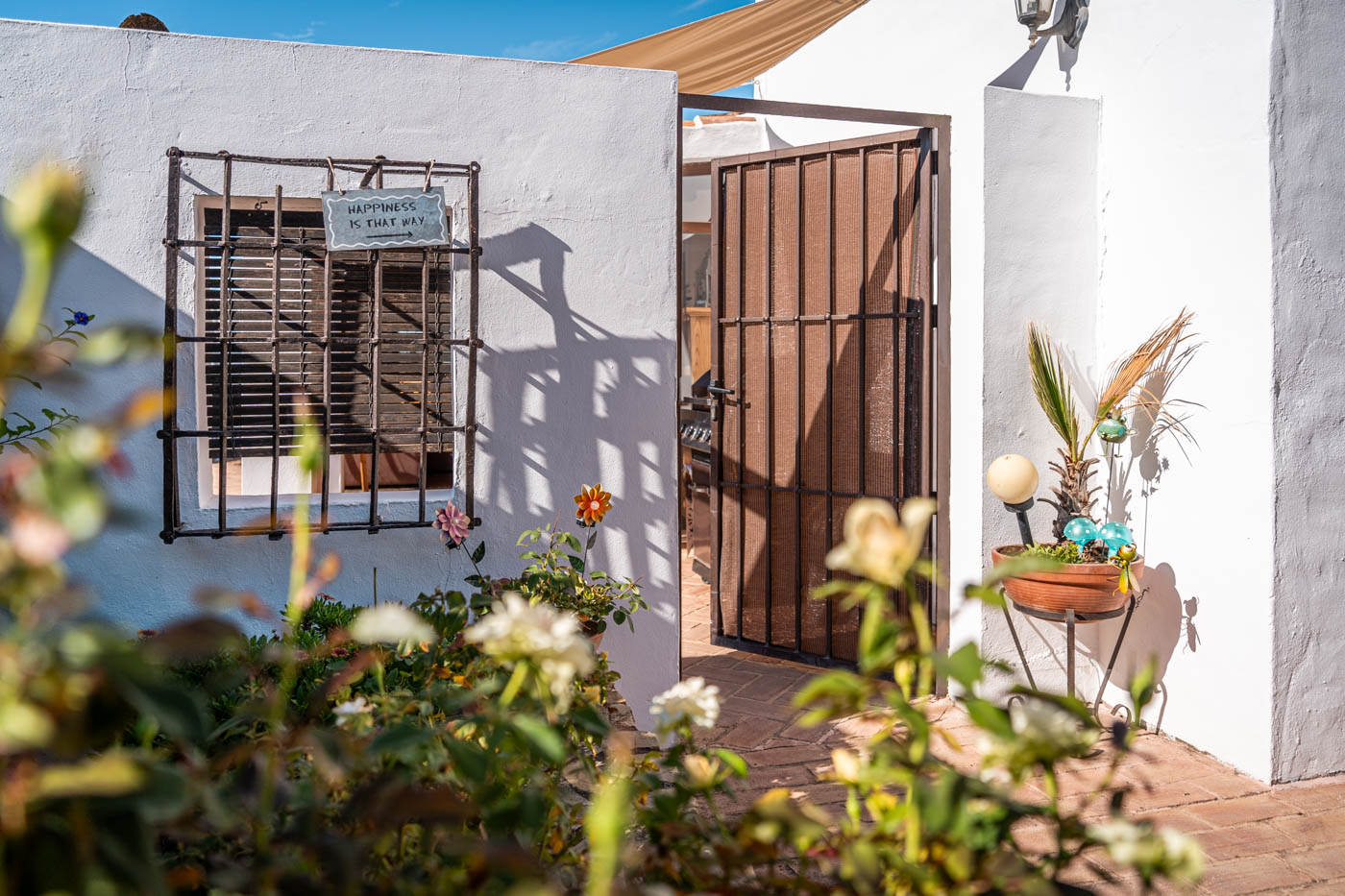 Main door from private parking area