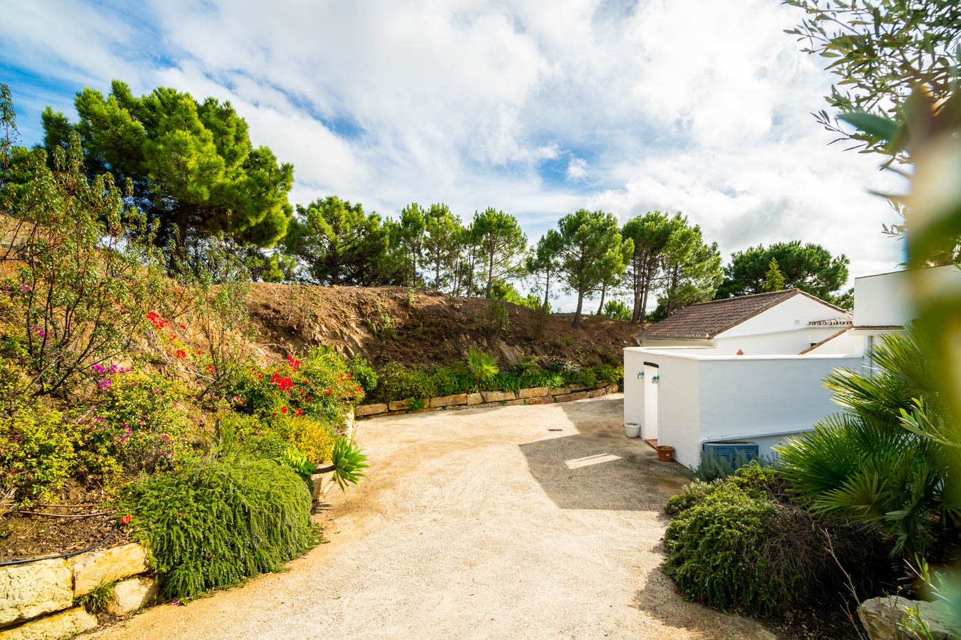 Arriving at your villa. Plenty of parking space.