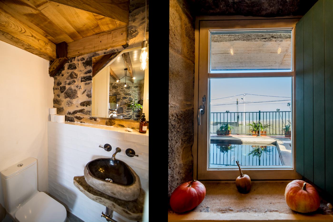 WC in ground floor | plunge pool seen from kitchen