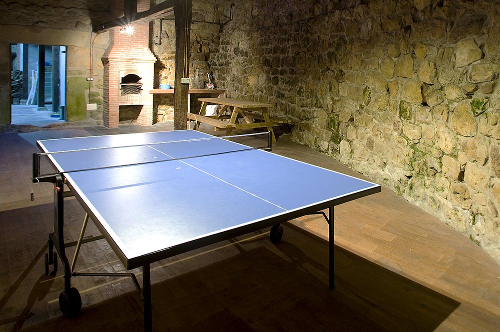 Games room with BBQ opens up to an external patio