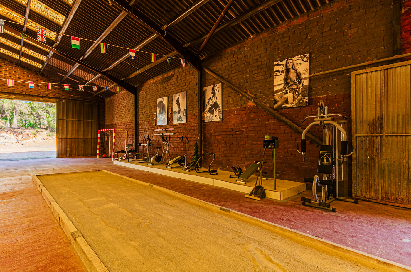 Games room has a gym area too 