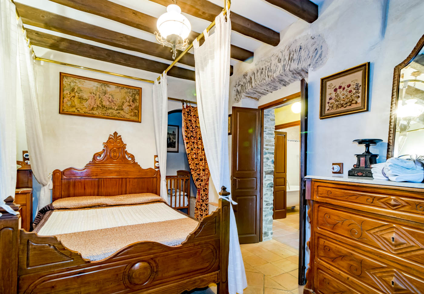 Bedrooms are on ground floor (except attic room)