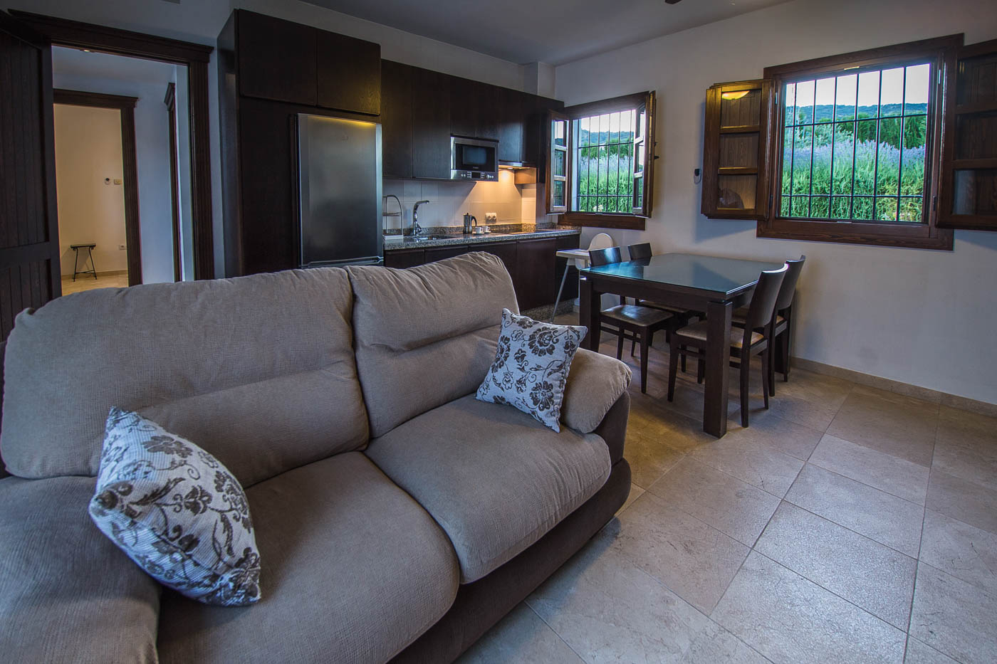 Open plan kitchen / living in Casita annexe