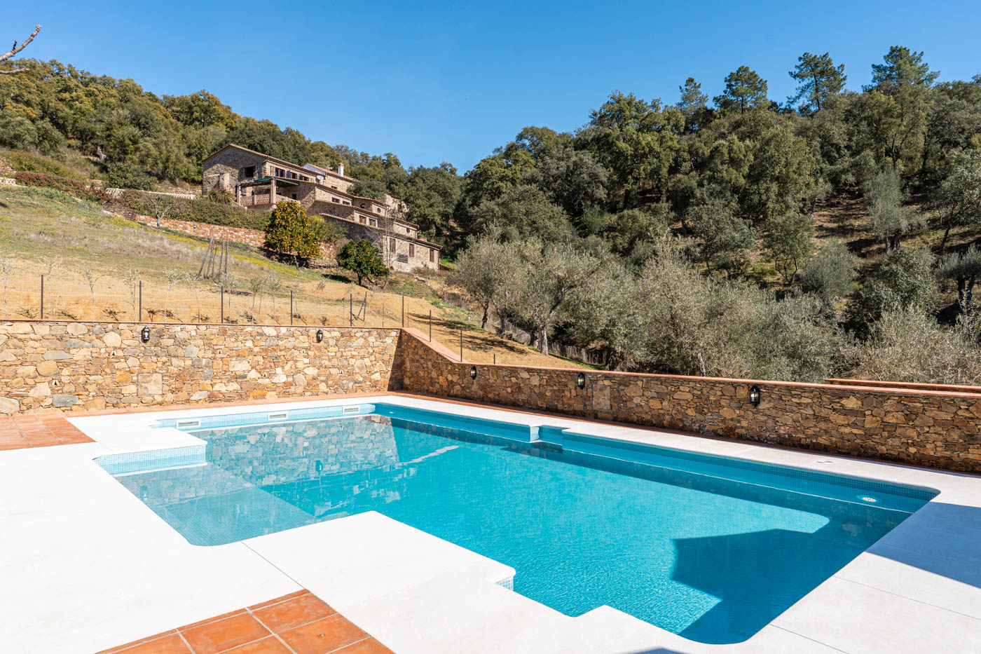 The large pool is gated and about 80 metres away