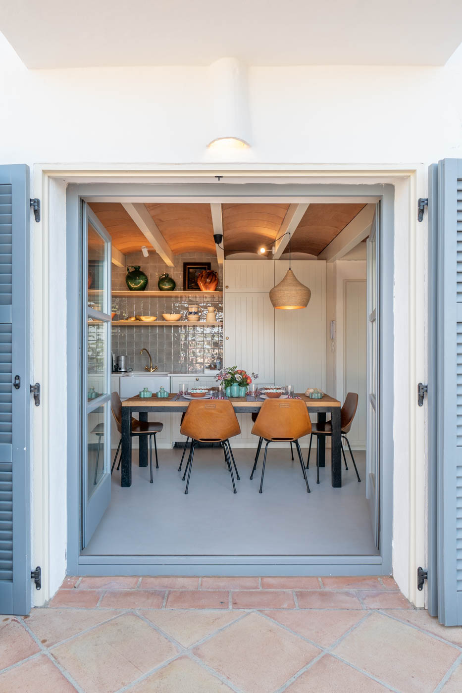 Dining area seen from terrace