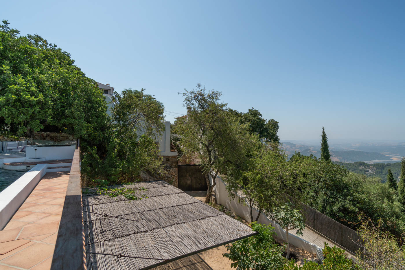 Private parking below