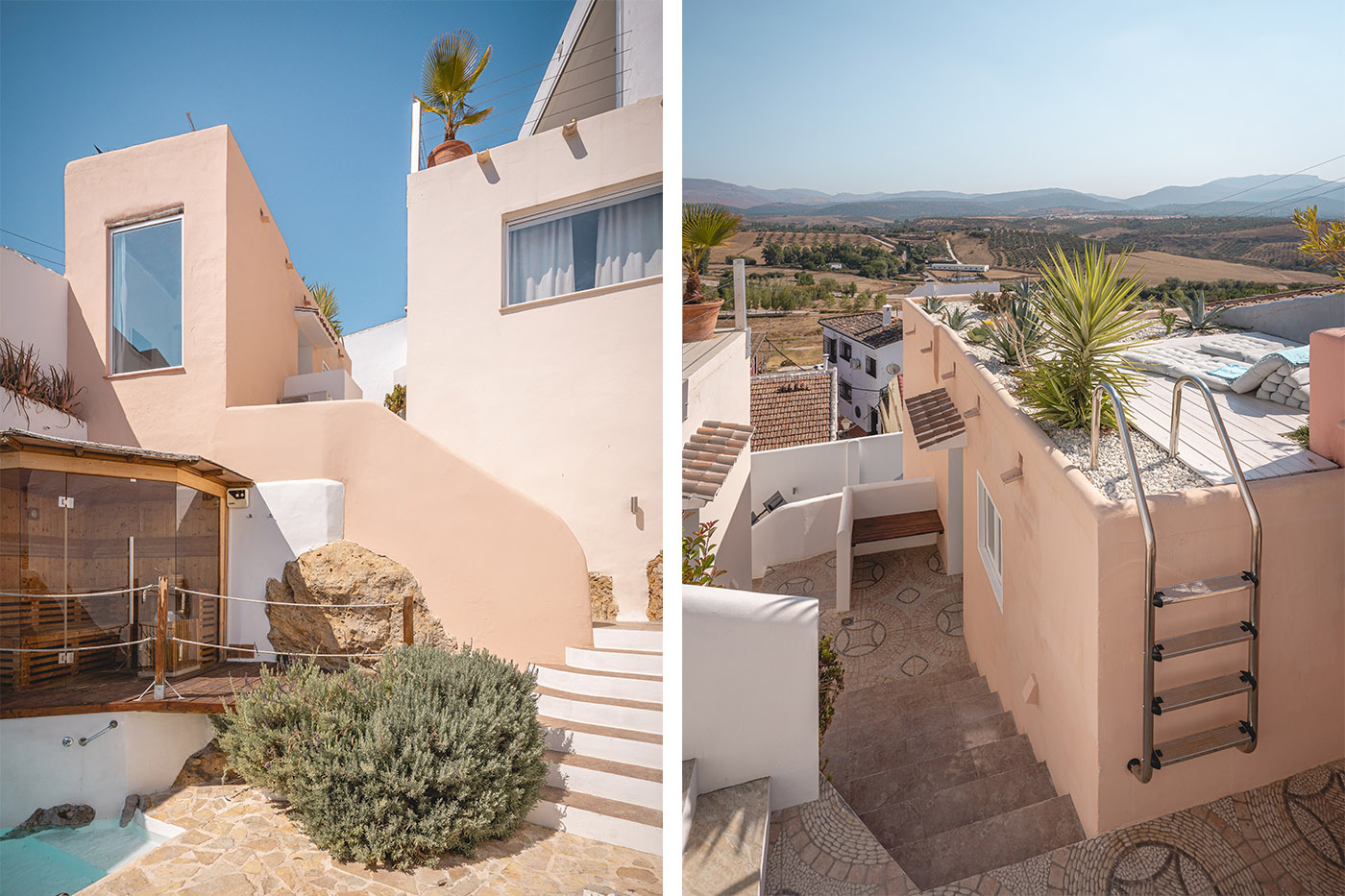 The house is on split levels