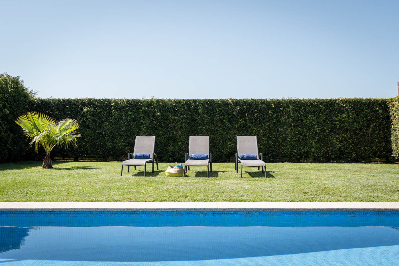 Private 7 x 4 metre pool with lawn