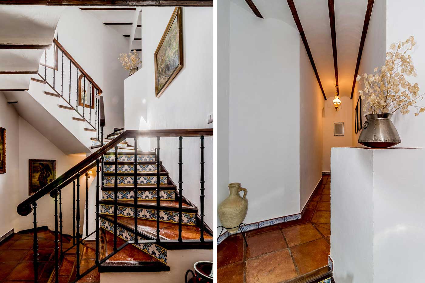 Stairs and hallway to first floor bedrooms