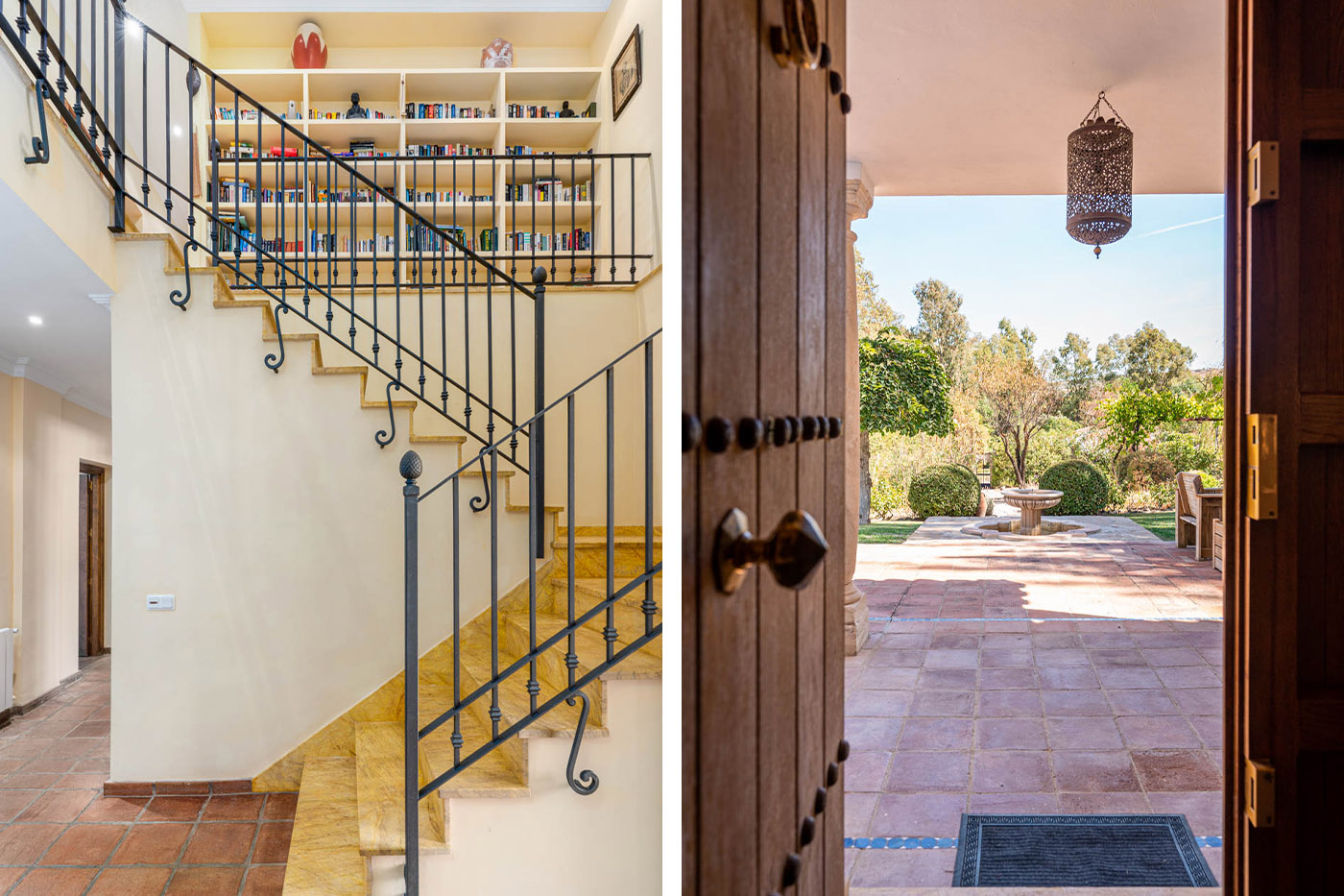 The villa is arranged on two floors