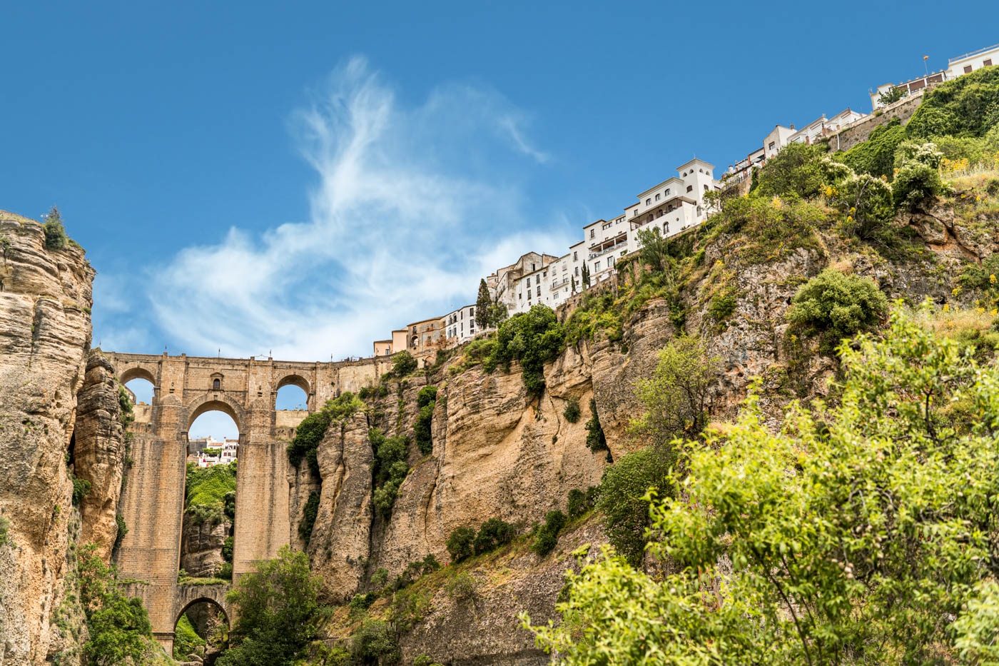 Ronda town is 10 mins drive away