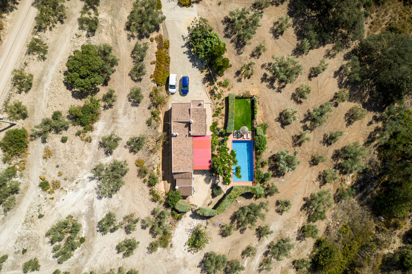 Villa seen from a drone
