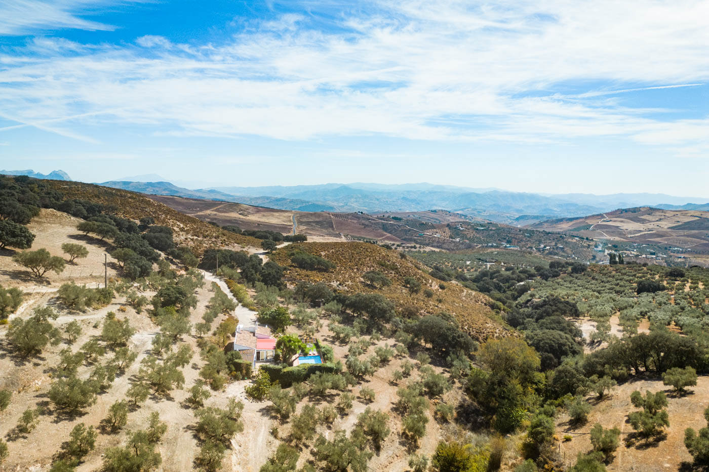 Villa seeen from a drone