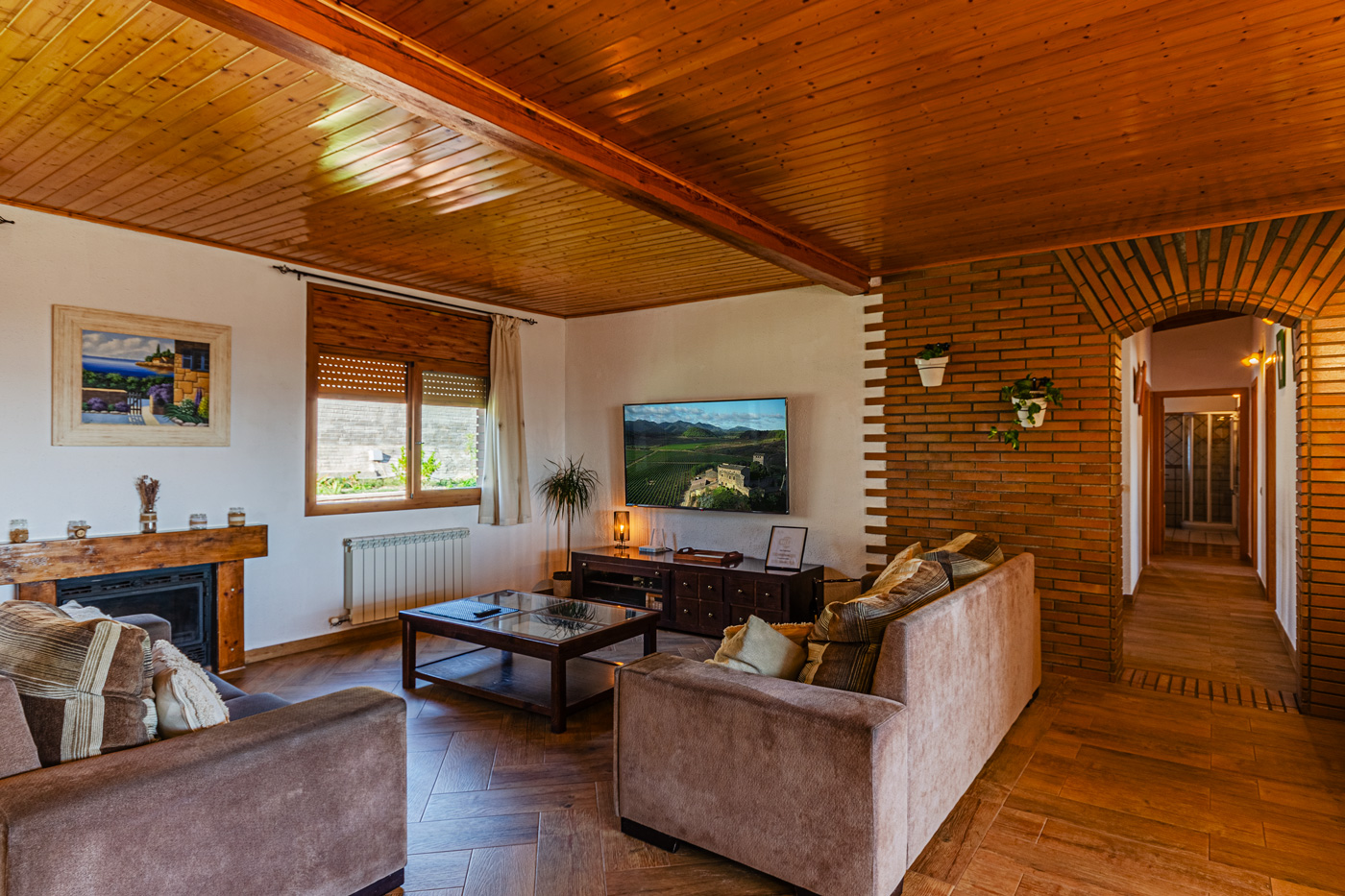 The four bedrooms are accessed from the hallway.