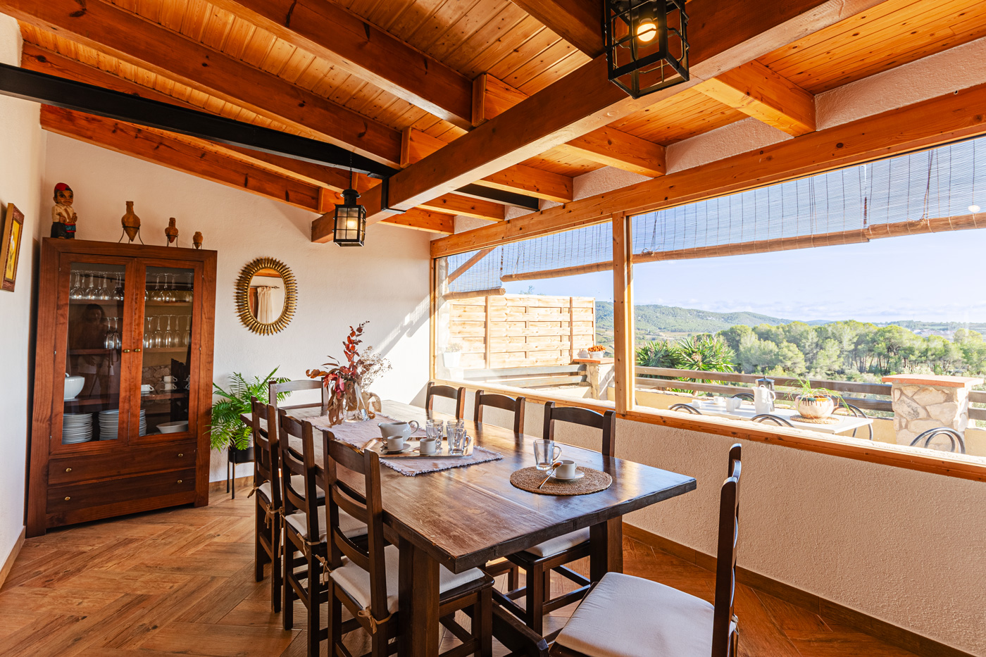 Dining area with access to terrace