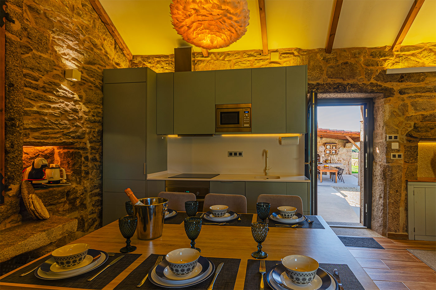 Cocina próxima a barbacoa