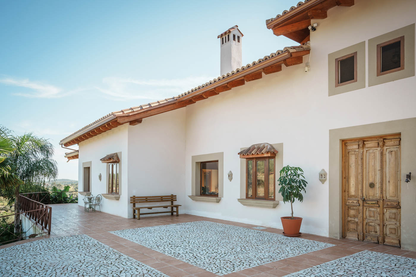Main entrance and door to your villa