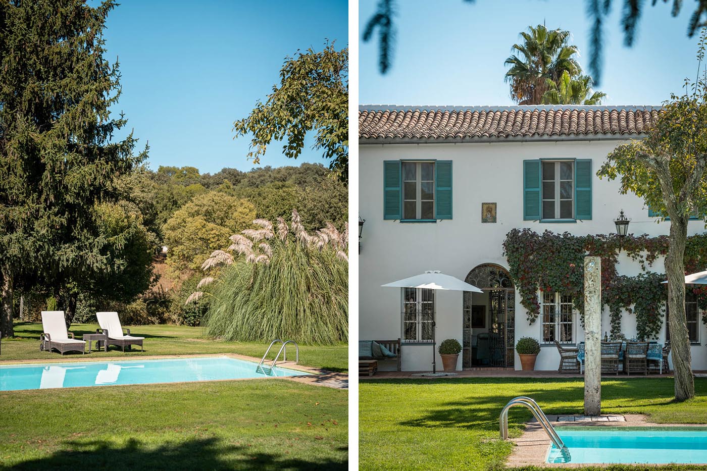 Gardens, pool and house all at hand