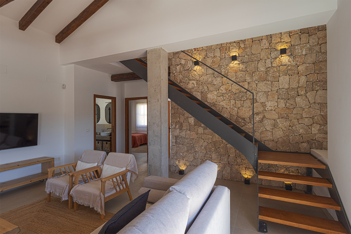 Stairs to attic en suite bedroom