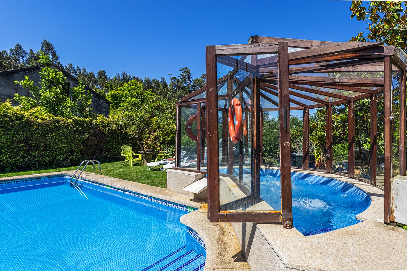 The indoor pool (jacuzzi) available at additional cost