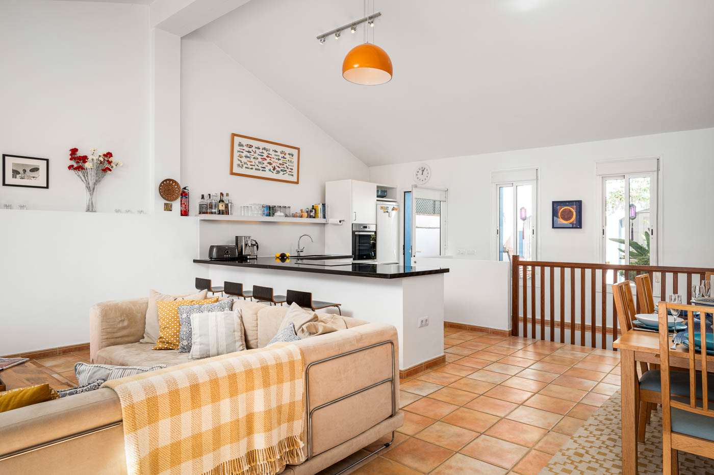 Espacio abierto de salón / comedor / cocina (segunda planta)