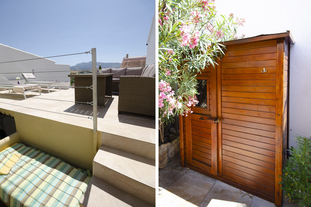 Terraza superior e inferior (con sauna)