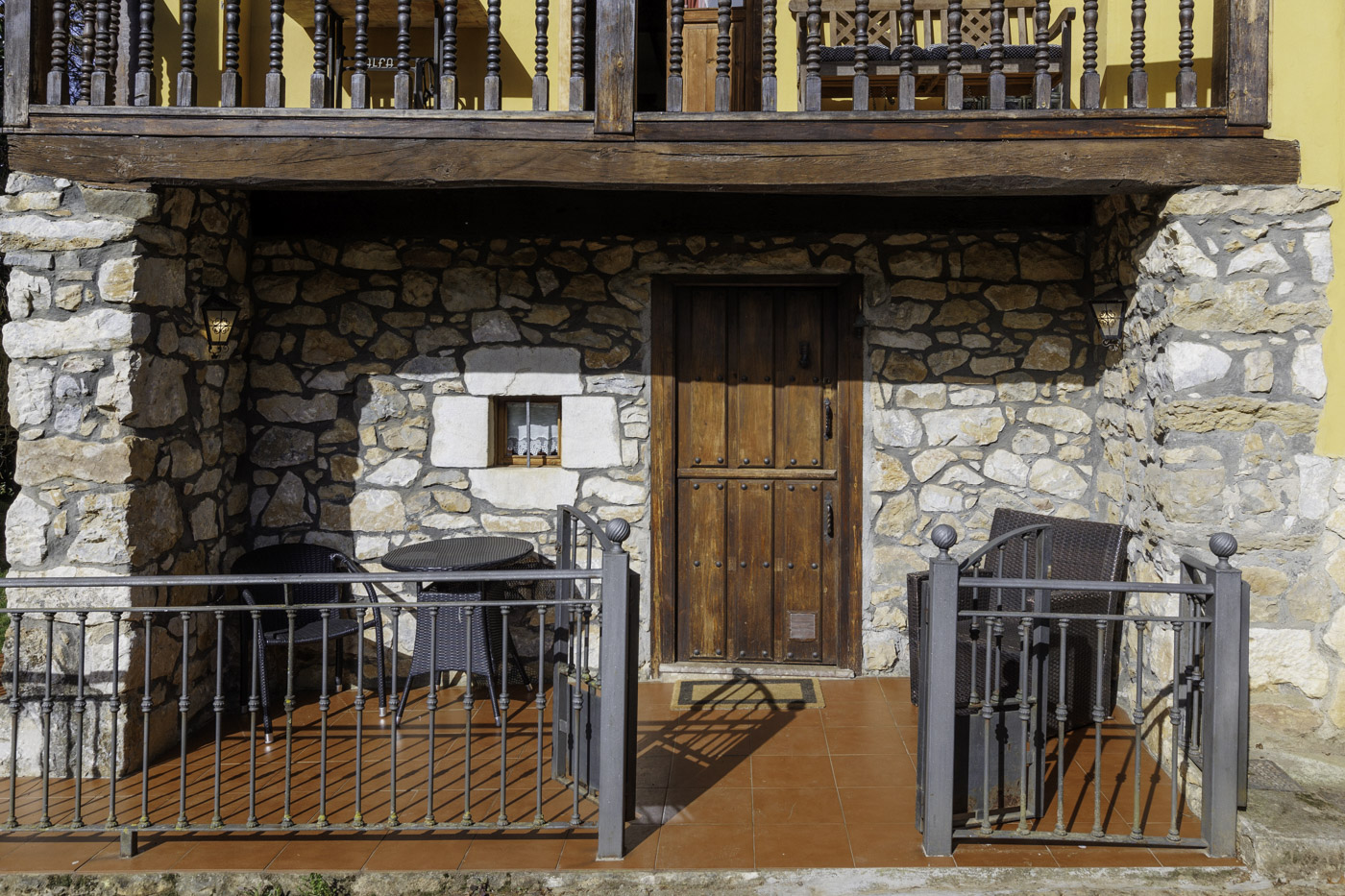 Main door and front terraces