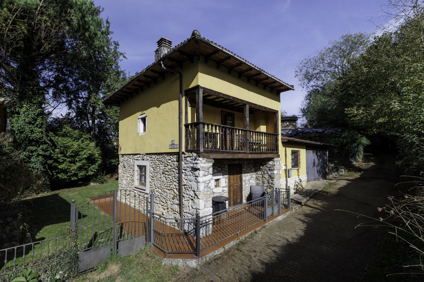 The cottage is arranged over two floors, with a garage annexed