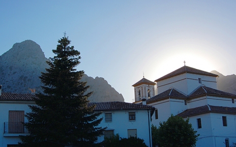 Summer sunset in the village