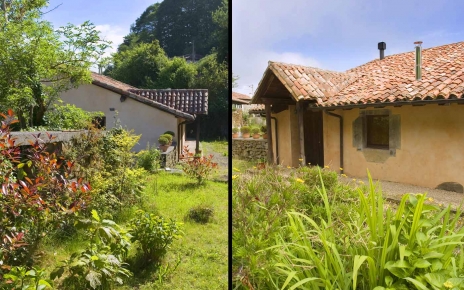 Front of the villa / parking area