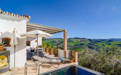 Relax by the pool with a view