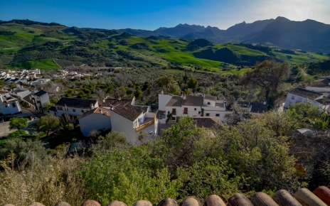 View across the village to Ronda mountains