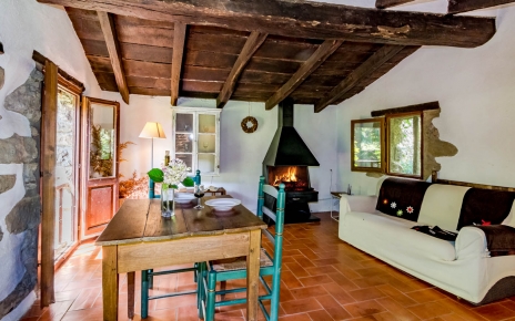 Sala de estar de la casita