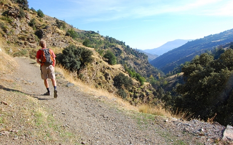 Walking up from river Poqueira to Capileira