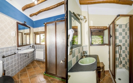 Los baños son limpios y prácticos.