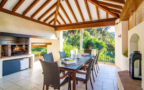 Covered terrace on main house