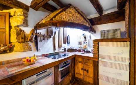 The pretty country kitchen is unique