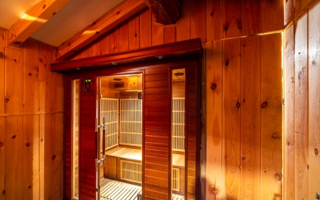 Sauna has a state-of-the-art infrared system