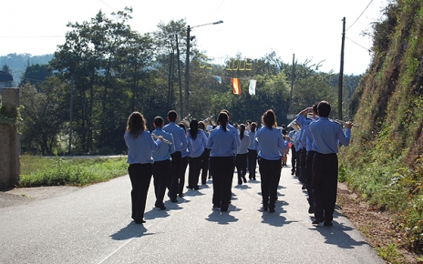 Local fiestas, morning orchestra in Barrantes, Tomiño