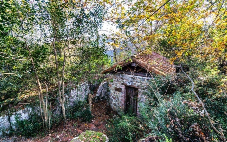 The sauna is alongside the cottage