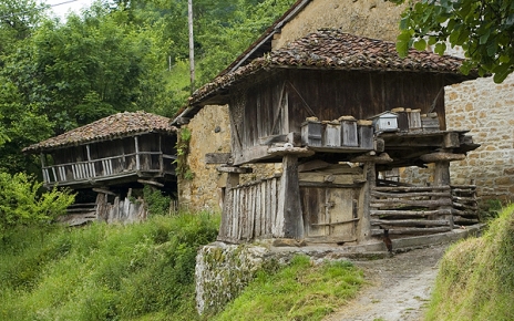 Traditional grain storage in Northern Spain